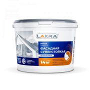 Краска фасадная суперстойкая акриловая Лакра белоснежная 14кг