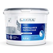 Краска моющаяся латексная Лакра белоснежная  6,5кг/72/