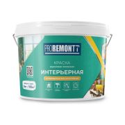Краска интерьерная влагостойкая акриловая  PROREMONT СуперБелый 14кг(под заказ)
