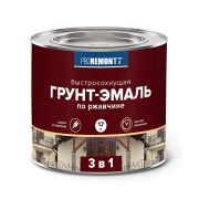 Грунт-эмаль 3 в 1 Серый 0,8 кг PROREMONTT /10/