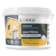 Краска декоративная рельефная ЛАКРА ШАГРЕНЬ белый 15 кг