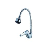LOP4-B043(solone) Смес. д/кухни  однорыч 40мм, с гибким изл., шпилька