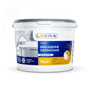 Краска фасадная латексная Лакра белоснежная  14кг/44/