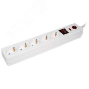 Сетевой фильтр 5гн., 5м, 16А, 250В, с выкл. 3х1мм2 белый IEK