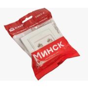 Минск Розетка RJ-45+Phone СП белая EKF Basic