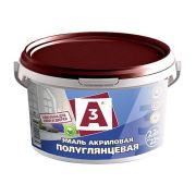 Эмаль акриловая универсальная Белый полуглянцевый 0,8 кг А3 /12/