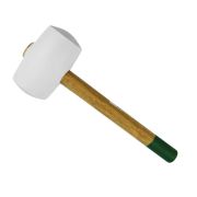 Киянка РЕЗИНА белая, дерев. лакир. ручка, 450 г (ON)