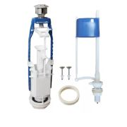 Арматура д/бачка 2-х уровн. нижняя подводка хр. кнопка