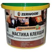МАСТИКА клеящая ZERWOOD МК для плитки и камня термостойкая 1300 град.С 1,5кг ведро (уп 12)