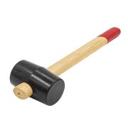 Киянка РЕЗИНА черная, дерев. ручка, 230г (РемоКолор)