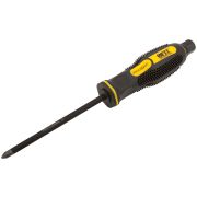 Отверткa ударная, сталь S2, шестигран.жало, боек под ключ, прорезиненная ручка, 5х100 мм PH1 (FIT)