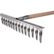 Грабли сварные витые нержавейка 14-зубые, с черенком, 1200 мм