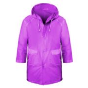 Дождевик детский (4-6 лет) фиолетовый ПВХ с капюшоном (на кнопках)