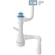 Сифон для мойки M103-6 с разб.вып 70мм,прямоу.пер,дл.винт30 мм,бол.колба,вых-г.т(1″1/2)Ø40/50мм,проб