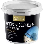 Гидроизоляция SOLEX финишная акриловая 3кг ведро (Под заказ)