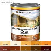 Защитно-декоративный состав орех 0,85 л ZERWOOD ZDS