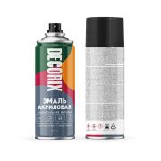 Аэрозольная эмаль DECORIX  A02, Черный матовый 520мл/12/