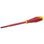Отвертка диэлектрическая до 1000В, SL 5,5 х 125мм, двухкомп. рукоятка. STAYER PROFI ELECTRO (НЗ)