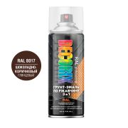 Аэр. грунт-эмаль«3 в 1» RAL PROFESSIONAL DECORIX, 520 мл, RAL 8017, шоколадно-корич.глянц